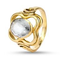 Antiker Ring aus Gelbgold mit zentralem Stein