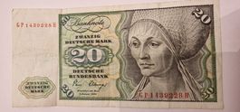 20 Deutsche Mark Banknote Frankfurt am Main 