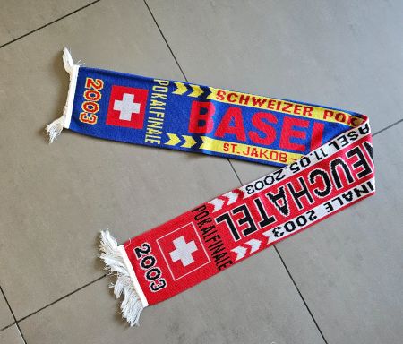 Fanschal Pokalfinal 2003 Basel - Neuchâtel Xamax