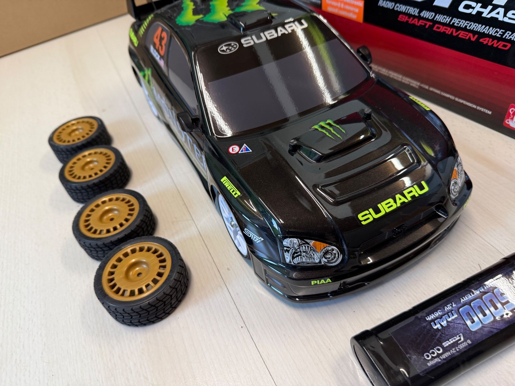 Tamiya Modellismo RC: Tamiya RC Auto Ken Block Design Subaru Impreza TT-01 Type E – Usato da Amriswil venduto da Paedi58 1