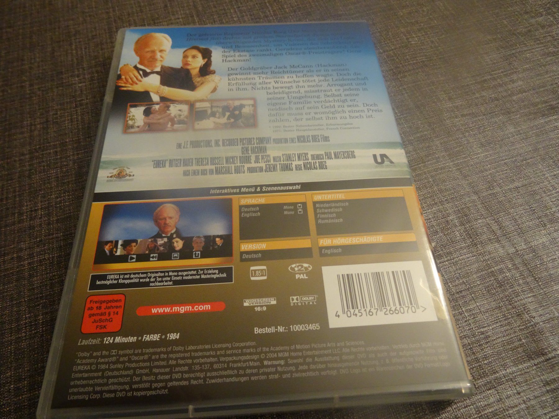 Tutti i DVDs: DVD Film Eureka – Usato da Olten venduto da Disc-Verkauf 2