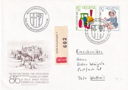 Tag der Briefmarke 1986 Kreuzlingen 4.-6.12.1986