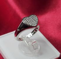 Offener Ring Herz, 925 versilbert