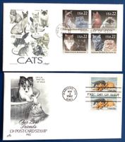 1982 - 88 / FDC USA Hunde und Katzen, unsere besten Freunde