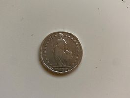 Pièce rare 1 franc suisse 1904, argent, collection!