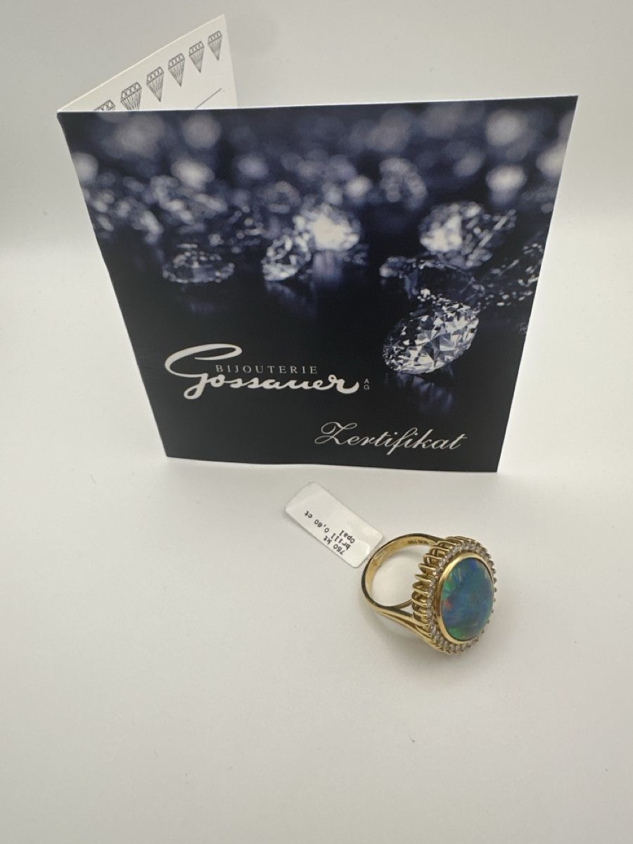 Anelli: 18 Karat Ring mit Opal und Brillanten – Nuovo (secondo la descrizione) da zürich venduto da bijouteriegossauer 7