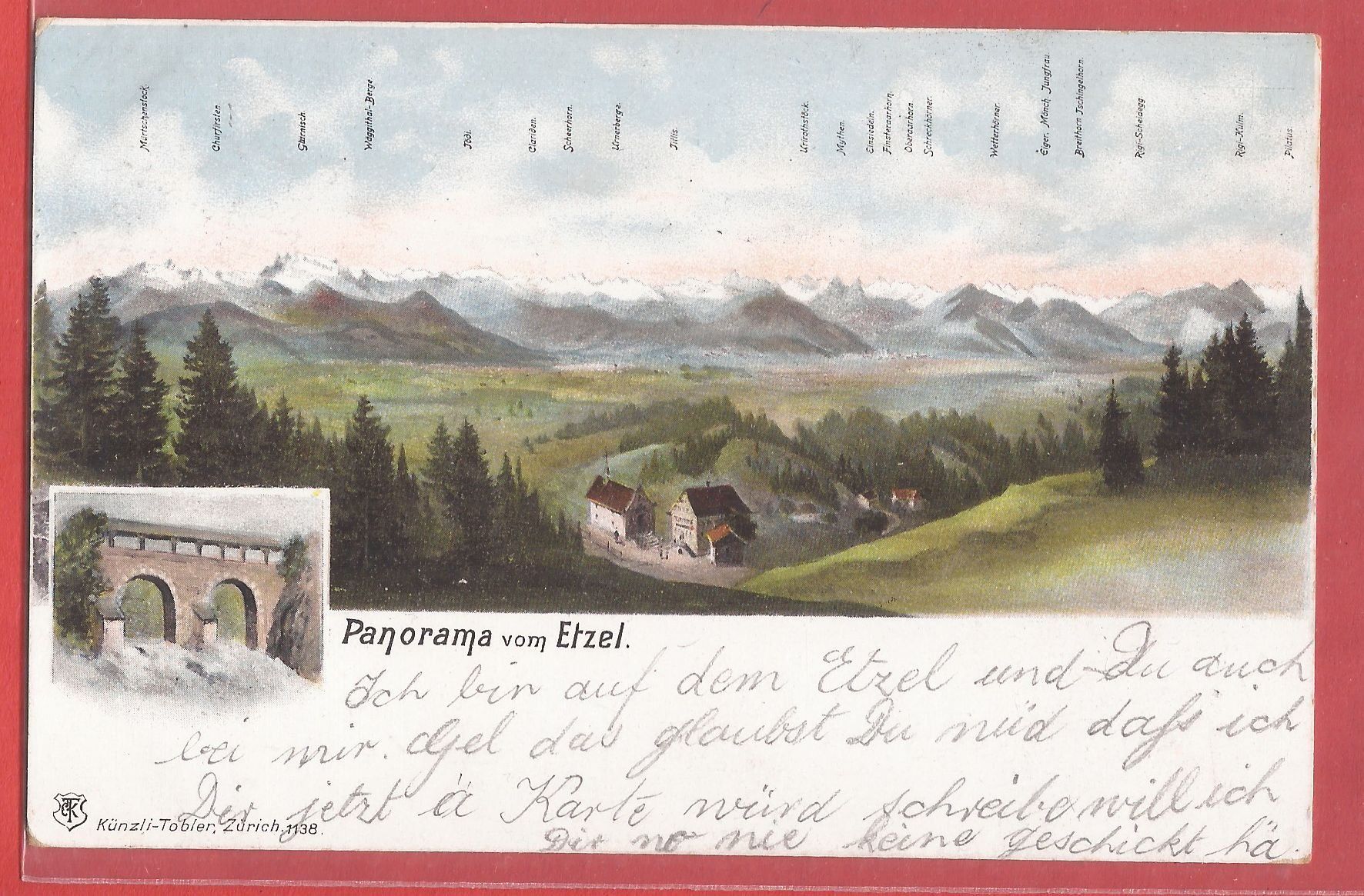 Cartes postales: Etzel bei Einsiedeln - mit Brücke - 1904 – D'occasion à Fislisbach par Porano