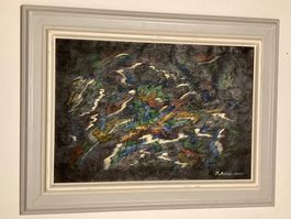 R. Ankele 1987 Gemälde signiert Verinnung
