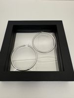 Large Hoop Earrings 18k White Gold Creoles