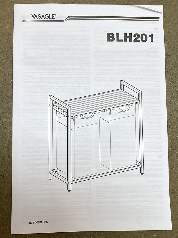 Wäschekörbe: VASAGLE | Wäschekorb mit Ablage | 2 x 46 l – Neu (gemäss Beschreibung) aus Wittenbach von Restwert_St-Gallen