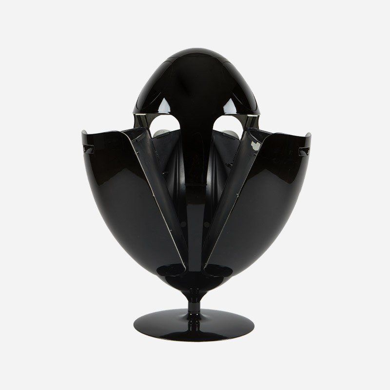 Cestini per rifiuti: Mülleimer Ovetto Soldi Design schwarz Space Age – Nuovo e nell'imballaggio originale da Zürich venduto da re.naissance 1