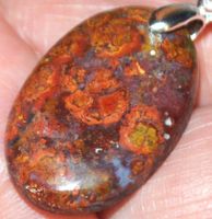 Anhänger L-7326 – Marokkanischer Nahtachat Cabochon 29x19mm