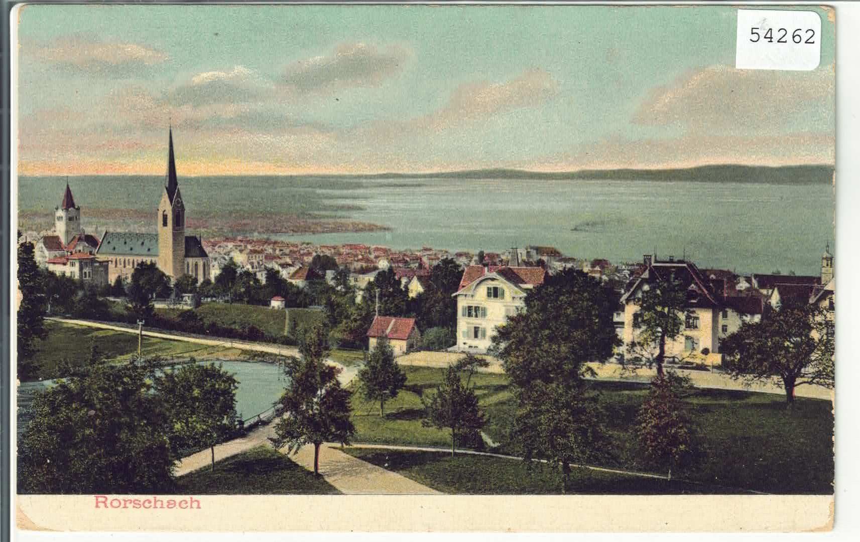 Cartoline postali: Rorschach - Generalansicht - Litho – Usato da Ettingen venduto da Kartenplanet