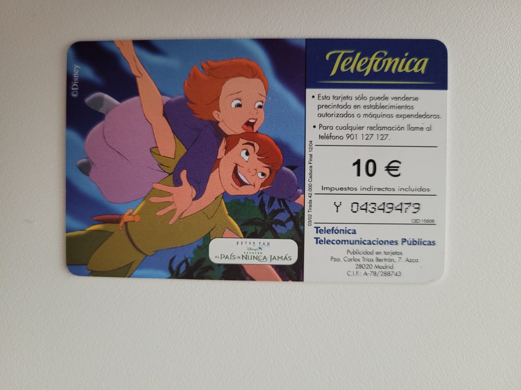 Cartes de téléphone: Telefonkarte Spanien "Disney" – D'occasion à Inwil par Flower2325 1
