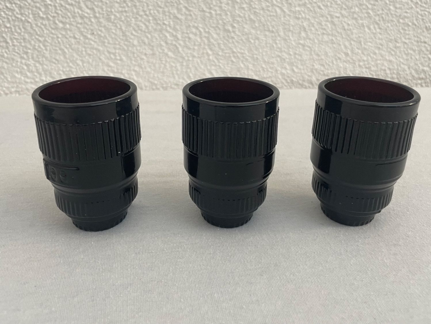 Tazze: 3 Espressotassen aus Glas - Objektiv Design - Geschenkidee – Usato da Zürich venduto da jon2409