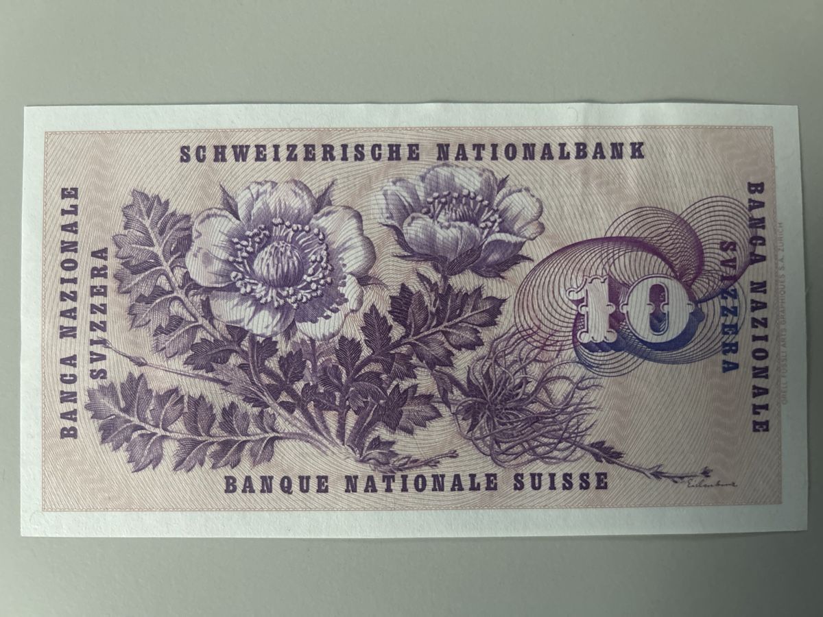 Banconote: 10 Franken 1974 Schweizer Notenbank – Usato da Sattel venduto da usch6417 1