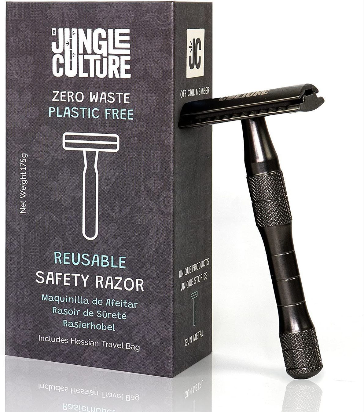 Rasoi & Lamette da barba: Wiederverwendbare Rasierhobel in Metallic Schwarz – Nuovo e nell'imballaggio originale da Walenstadt venduto da Trend-24