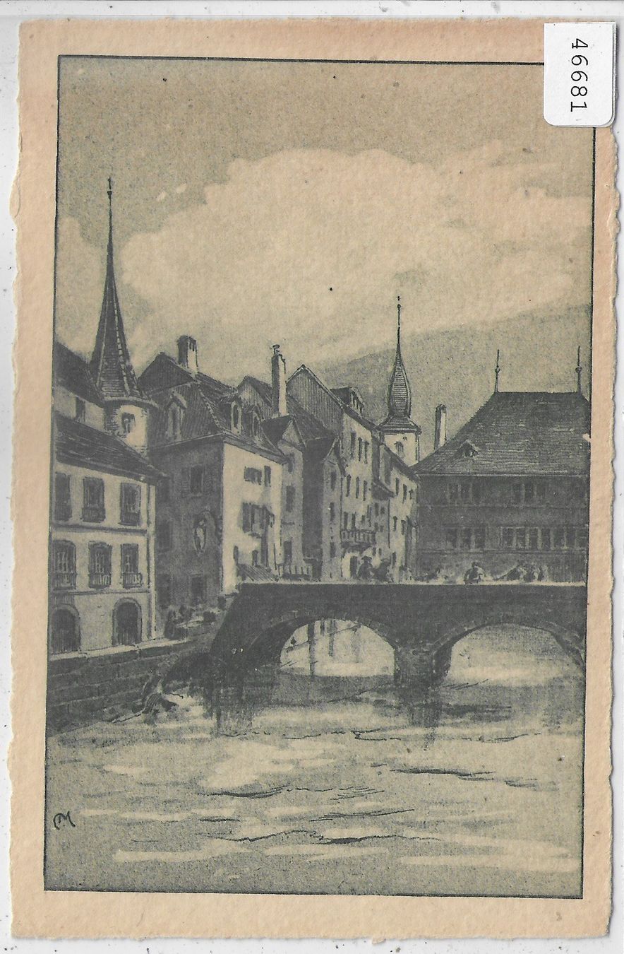 Cartoline postali: Neuchatel - Pont de la Posta – Usato da Ettingen venduto da Kartenplanet