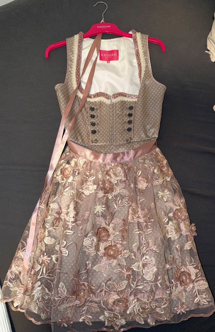 Krüger Vestiti: Krüger Dirndl Grösse 36 Rosa/Grau – Nuovo (secondo la descrizione) da Rapperswil SG venduto da lar_2wtz