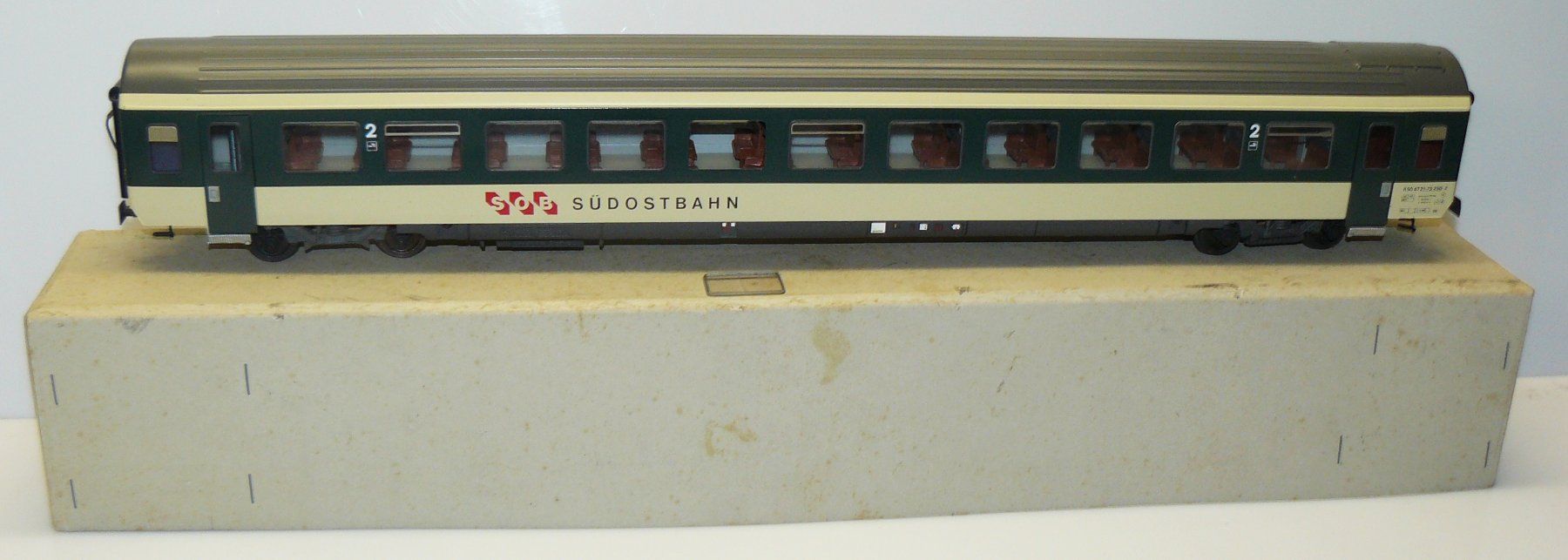Hermann Modellini di ferrovie: EW4 Südostbahn SOB, 2.Kl., Spur 0, Hermann – Usato da Hombrechtikon venduto da Luetzelsee