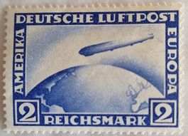 Deutsches Reich 1928 - Zeppelin 2 RM Mi. 423 MH *