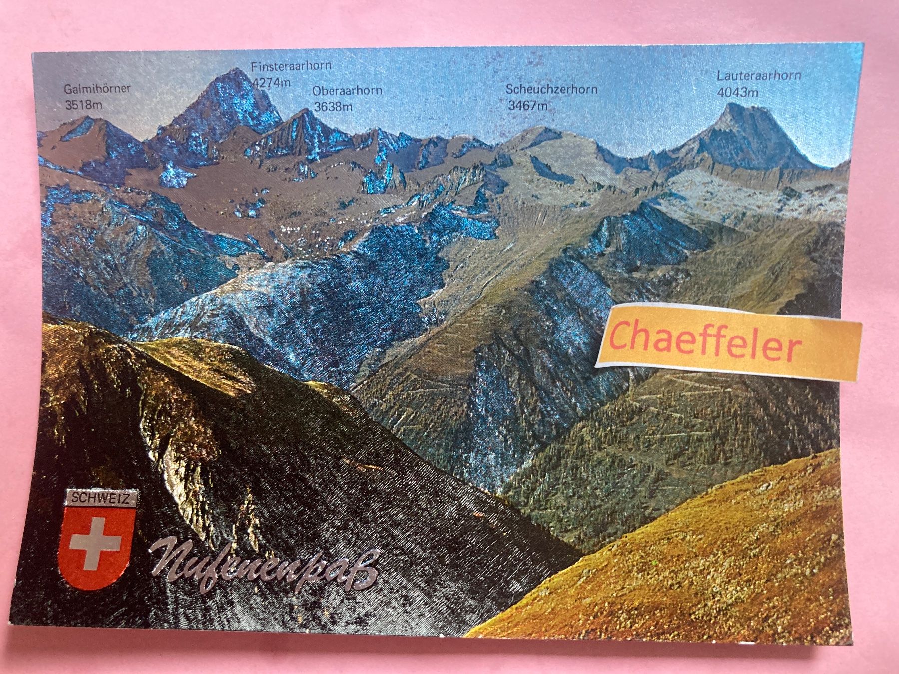 Cartoline postali: Nufenenpass – Usato da Zürich venduto da Chaeffeler