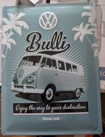 VW Bulli Blechschild - "Enjoy the way" - Top Zustand!