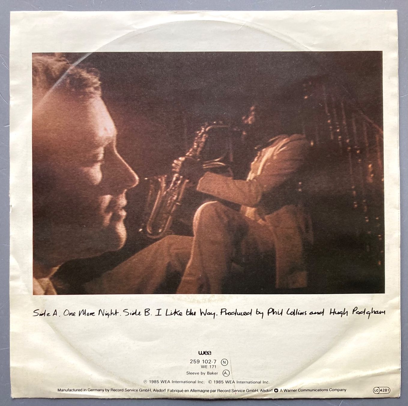 Vinyles: PHIL COLLINS - ONE MORE NIGHT – D'occasion à Poliez-Pittet par Newtown-Records 1