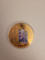 Vergoldete Medaille 50mm PP 1000-Frankennote 1998
