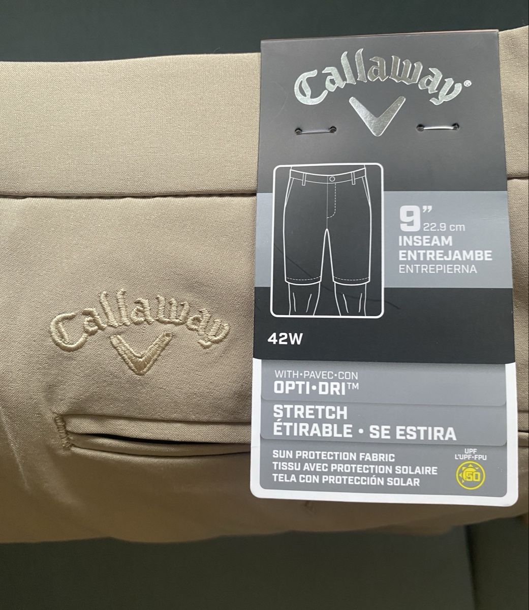 Callaway Pantaloni: Callaway Mens Flat Front Stretch Golf Short – Nuovo e nell'imballaggio originale da Steinhausen venduto da RaNaFam 4