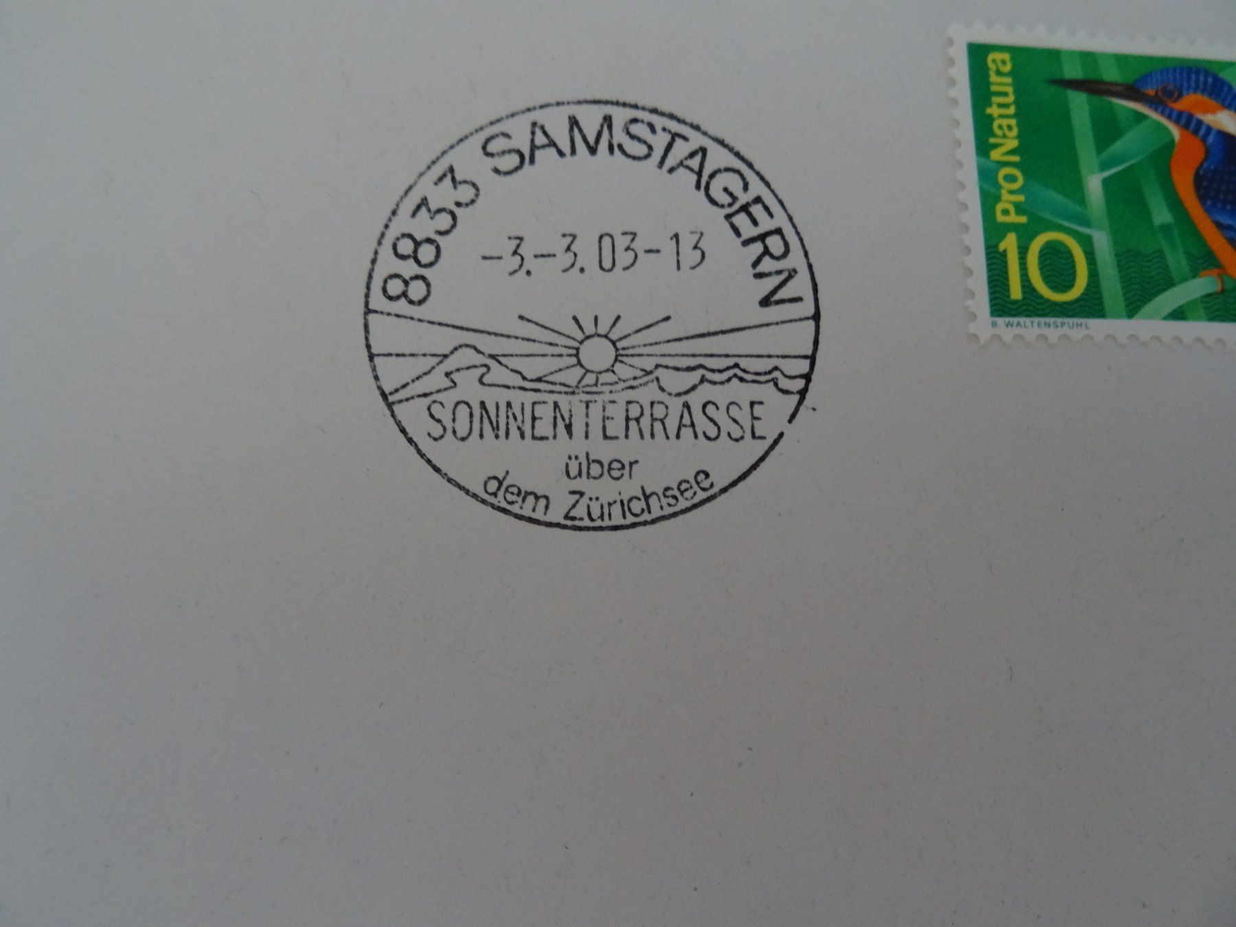 Tutti i francobolli: Schnapszahl Brief 3.3.03 Samstagern – Usato da Lupfig venduto da Hubi64 1