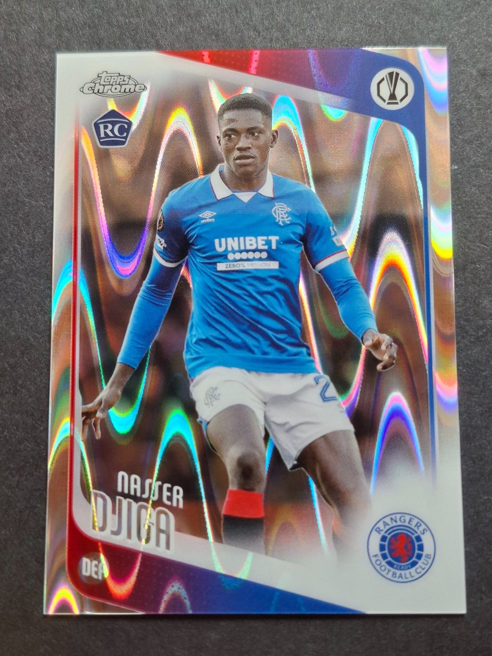 Topps Carte collezionabili: Nasser Djiga RC Raywave Topps Chrome 25-26 – Usato da Olten venduto da cweb
