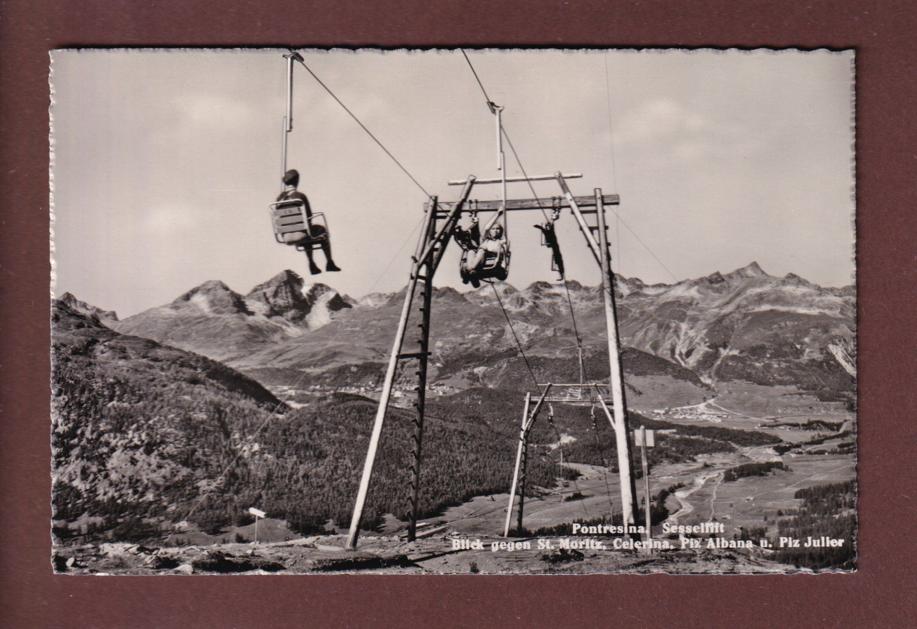 Cartoline postali: PONTRESINA - Sessellift – Usato da Pully venduto da nicecards