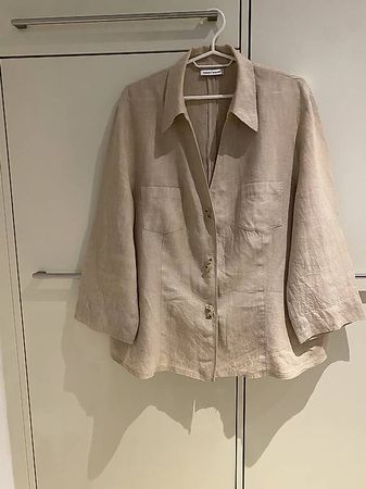 Gerry Weber Damen-Leinenbluse Beige Gr. 46