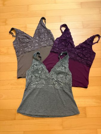 3 sehr schöne BH Hemden Bralettes Grösse 36/38