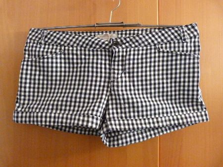 Hotpants Springfield, Gr. 40, schwarz-weiss kariert %
