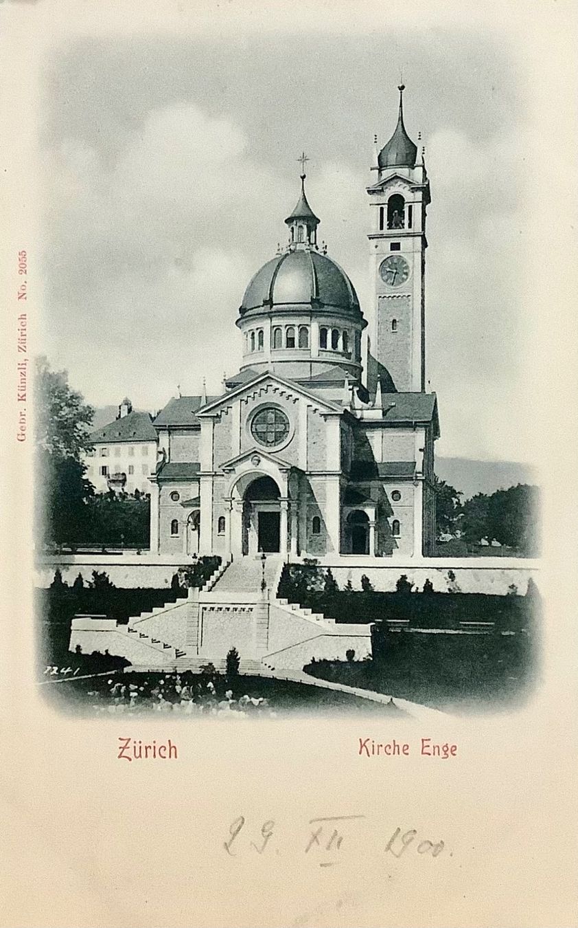 Ansichtskarten: 1900 - ZÜRICH - Kirche Enge – Gebraucht aus Root von ENGLAND-TREASURES 1