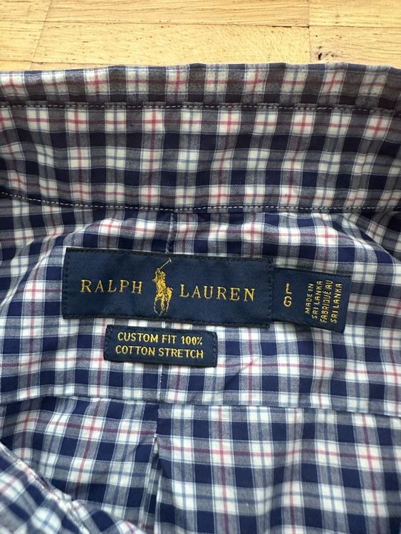 Polo Ralph Lauren Hemd gr L custom fit poplin kariert 3