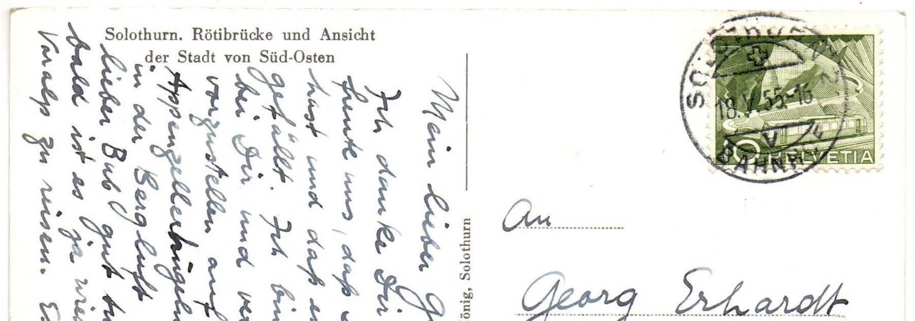 Cartoline postali: SOLOTHURN Rötibrücke – Usato da Jona venduto da philajona 1