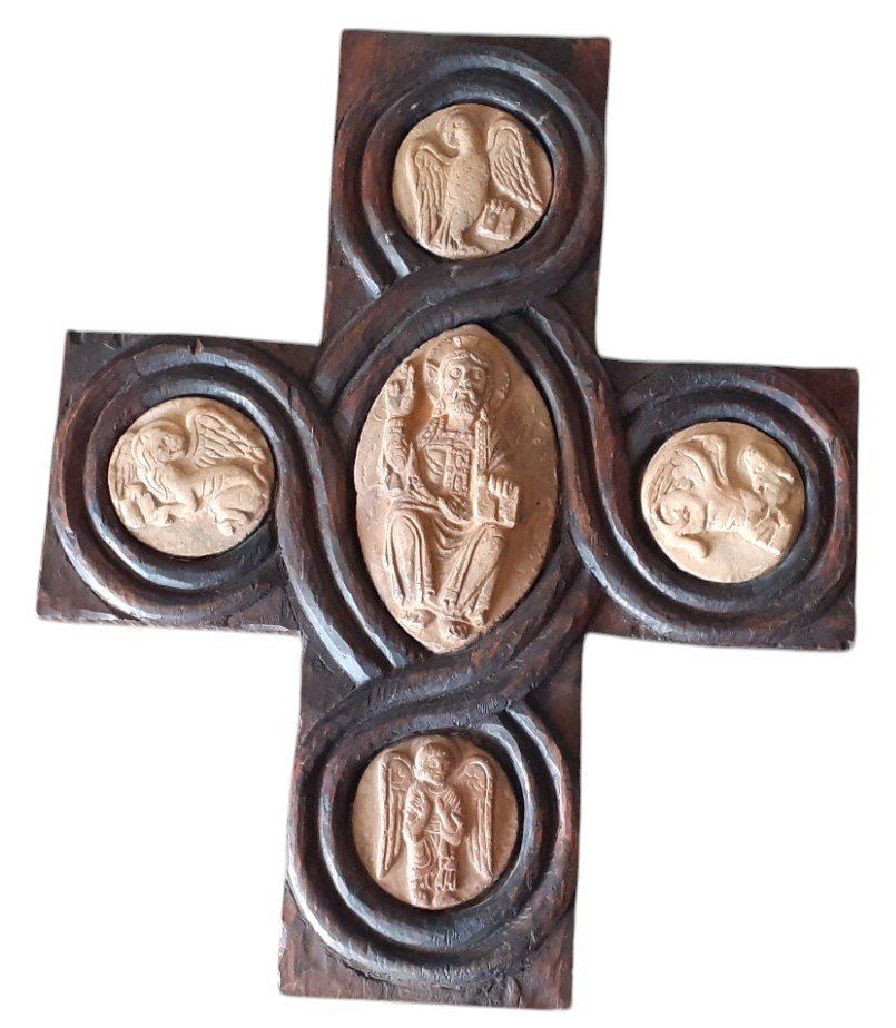 Sculture & Statue: Antikes Kreuz Vier Evangelisten – Usato da Mörschwil venduto da antiksalon 1