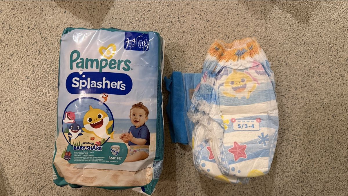 Pampers Secchi per pannolini & Pannolini: Pampers Splashers Gr. S (3-4) Badewindeln – Usato da Eschenbach SG venduto da MarThu