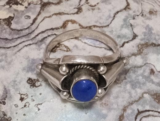 Anelli: Silberring Lapislazuli Vintage – Usato da Zürich venduto da Melody2000