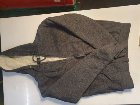 Accanto Hoodie grau mit Schaffellfutter grösse L