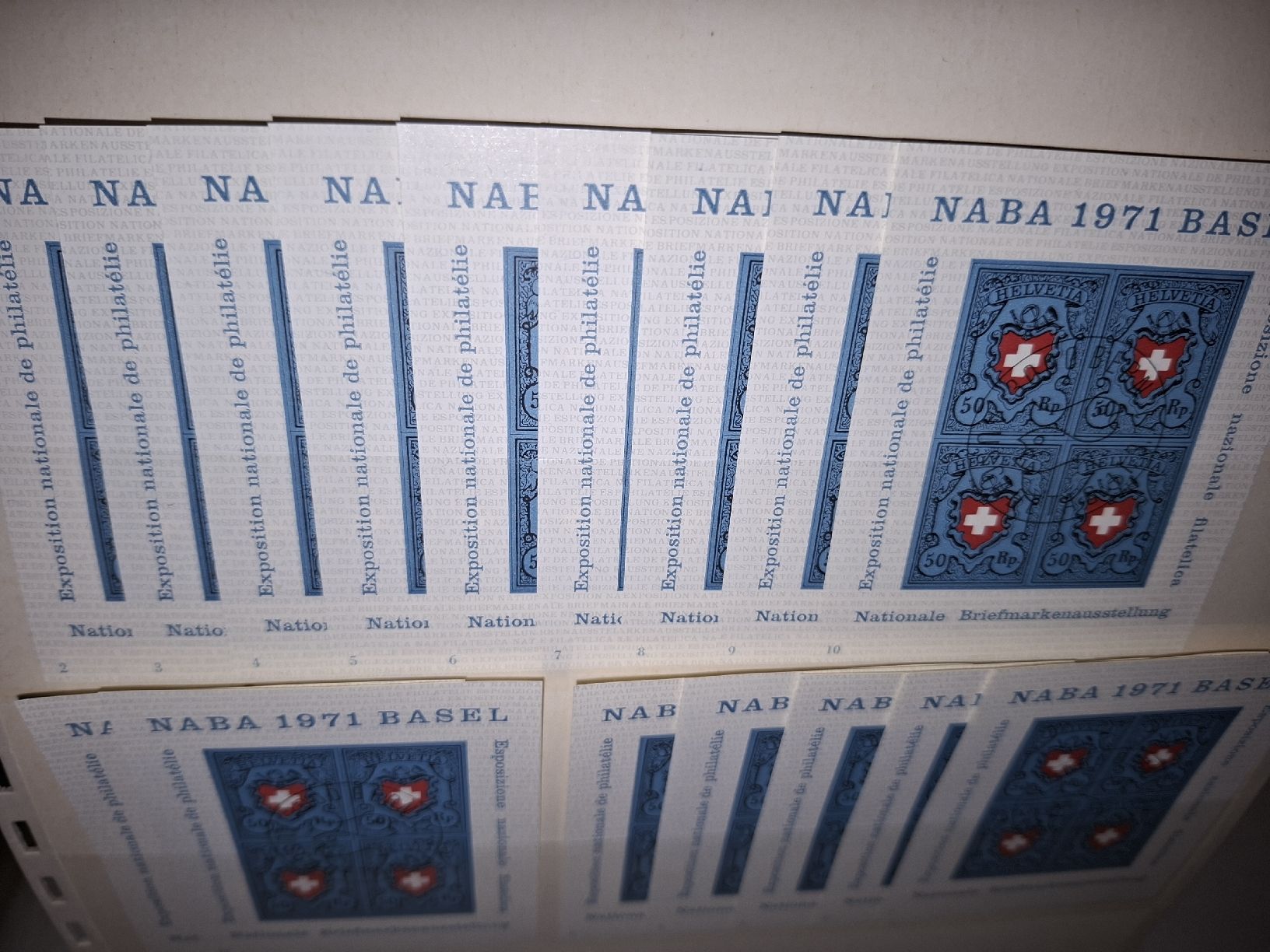 Tutti i francobolli: Naba 1971 Sonderblocks / Nr 2 - 11komplett – Usato da Balgach venduto da SIMEON27 1