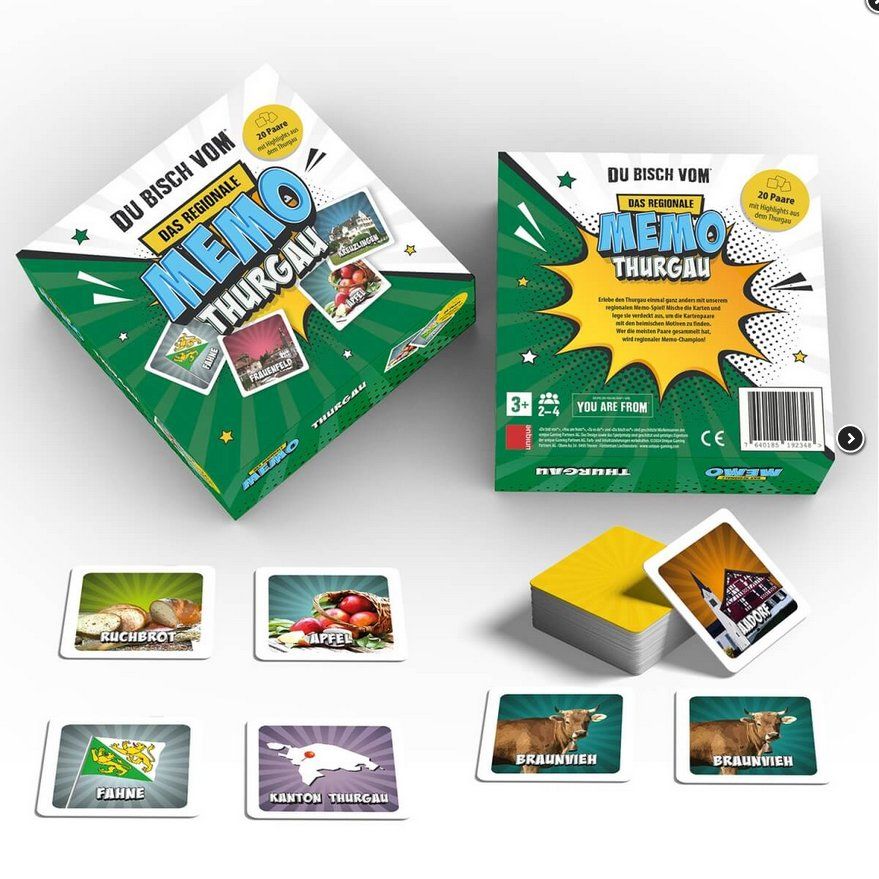 Hasbro Giochi: DU BISCH VO® Thurgau - Memo / Memory Spiel – Nuovo e nell'imballaggio originale da Oensingen venduto da Liquidations-Shop 1