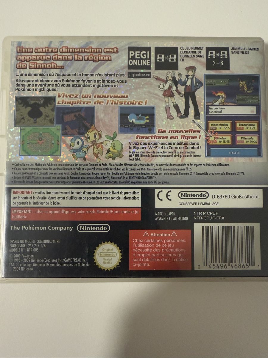Pokémon Giochi: Pokémon Version Platine Nintendo DS – Nuovo (secondo la descrizione) da Villaz-St-Pierre venduto da AuctionWonFor3 1