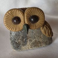 Eule Figur Naturstein Handgemacht wunder schön siehe Foto