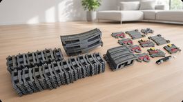 LEGO DUPLO Eisenbahn Schienen & Weichen 181 Teile + Wagen