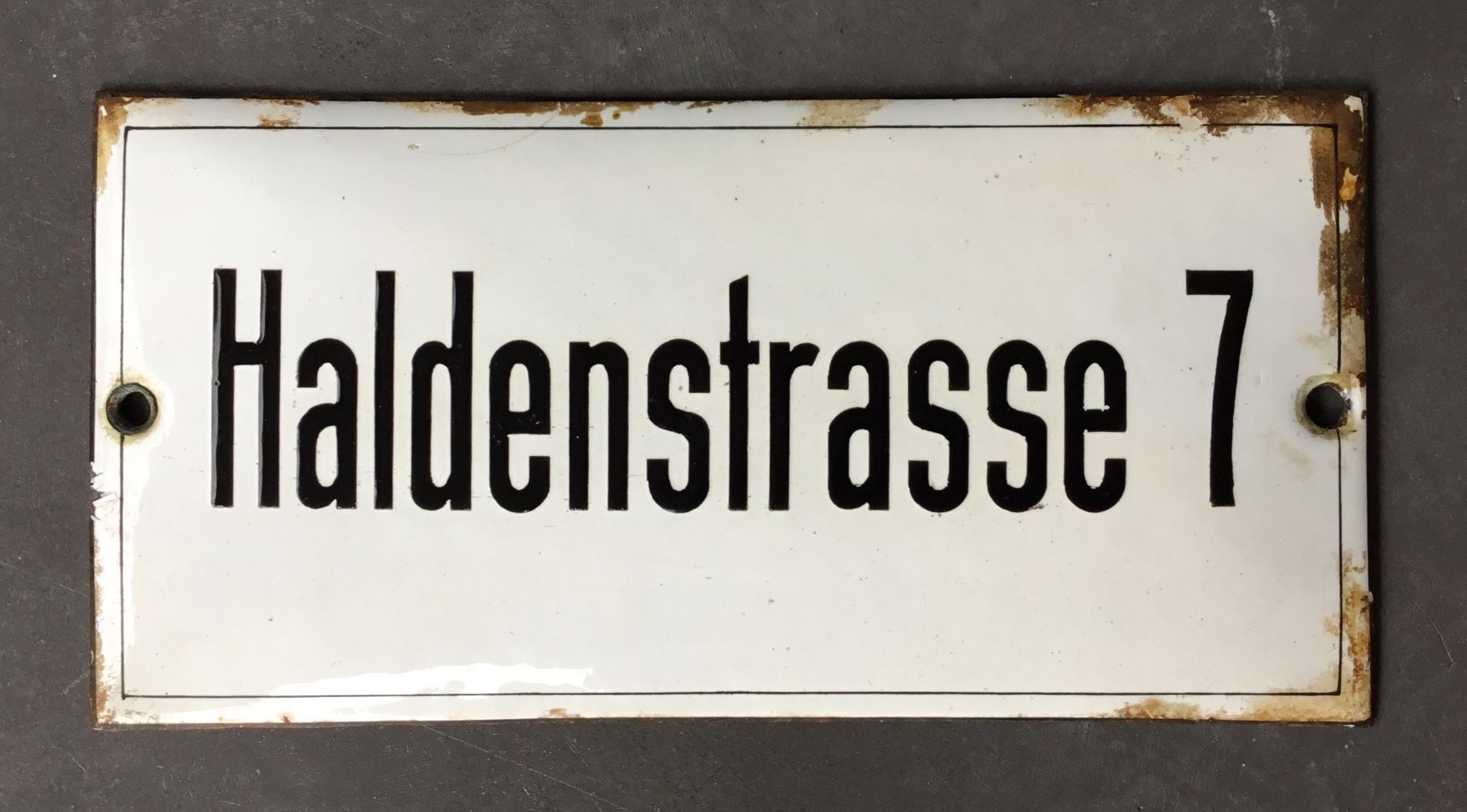 Schilder: Emailschild antik – Gebraucht aus Eggersriet von Wiese61