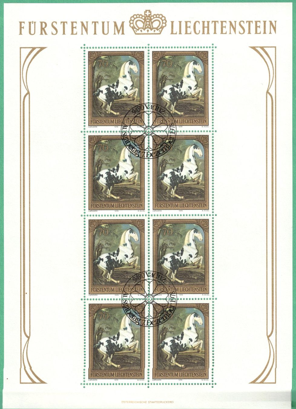 Alle Briefmarken: Klein-Bogenserie    Gemälde  1978     gestemp. Ersttag – Gebraucht aus Mellingen von Ginger 2